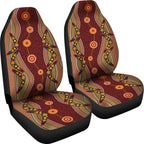 aboriginal-car-seat-cover-boomerang-dot-painting-circle-patterns