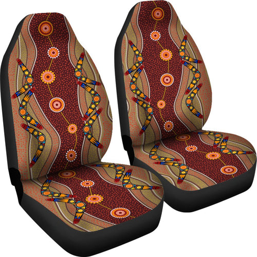 aboriginal-car-seat-cover-boomerang-dot-painting-circle-patterns