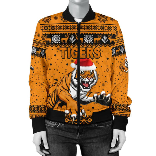 wests-christmas-womens-bomber-jacket-tigers-unique-vibes-orange