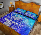 aboriginal-quilt-bed-set-sea-turtle-with-indigenous-patterns-blue