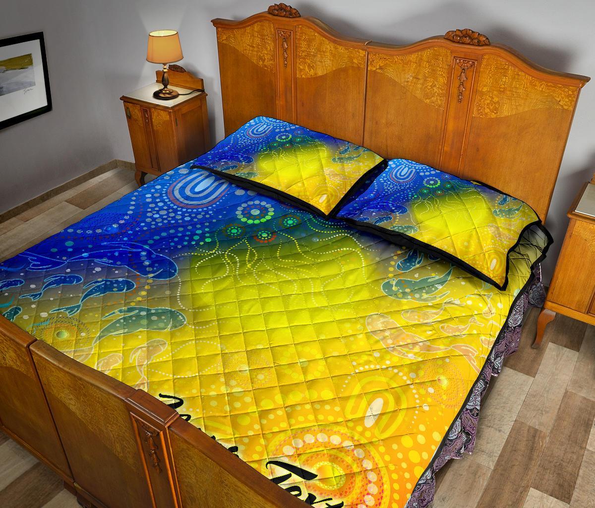 custom-text-aboriginal-quilt-bed-set-indigenous-fishing