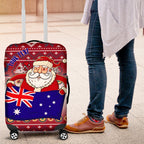 christmas-personalised-luggage-covers-australia-santa-claus-hold-the-flag-red