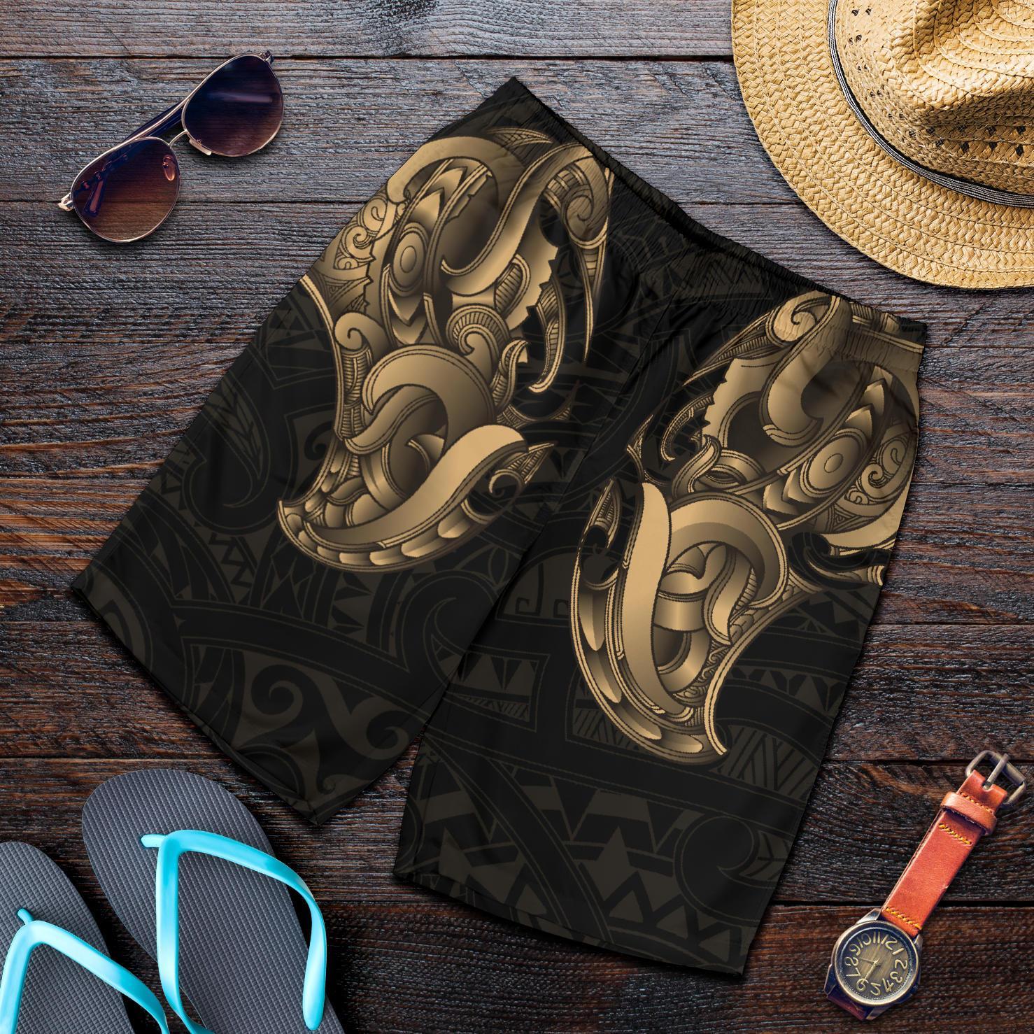 maori-ta-moko-men-shorts-new-zealand-gold