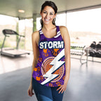 (Custom Personalised) Storm Women's Racerback Tank Indigenous Aboriginal Melbourne - Sun Style - Vibe Hoodie