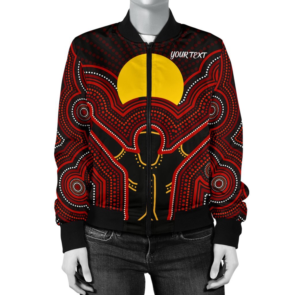 aboriginal-personalised-womens-bomber-jacket-the-sun-always-shines