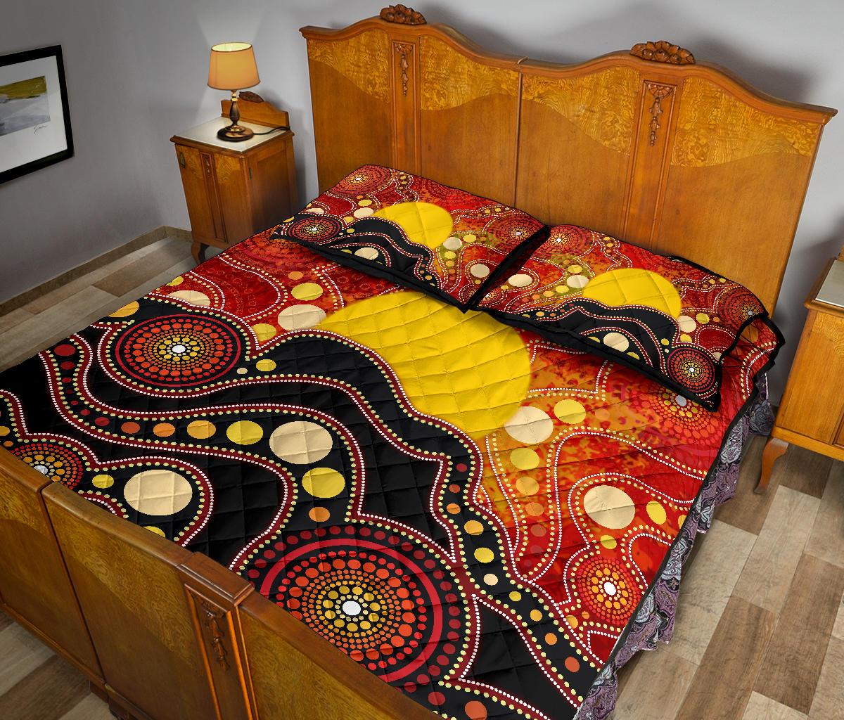 aboriginal-quilt-bed-set-aboriginal-lives-matter-flag-dot-painting-art