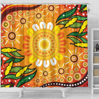 aboriginal-shower-curtain-indigenous-circle-leaf-patterns
