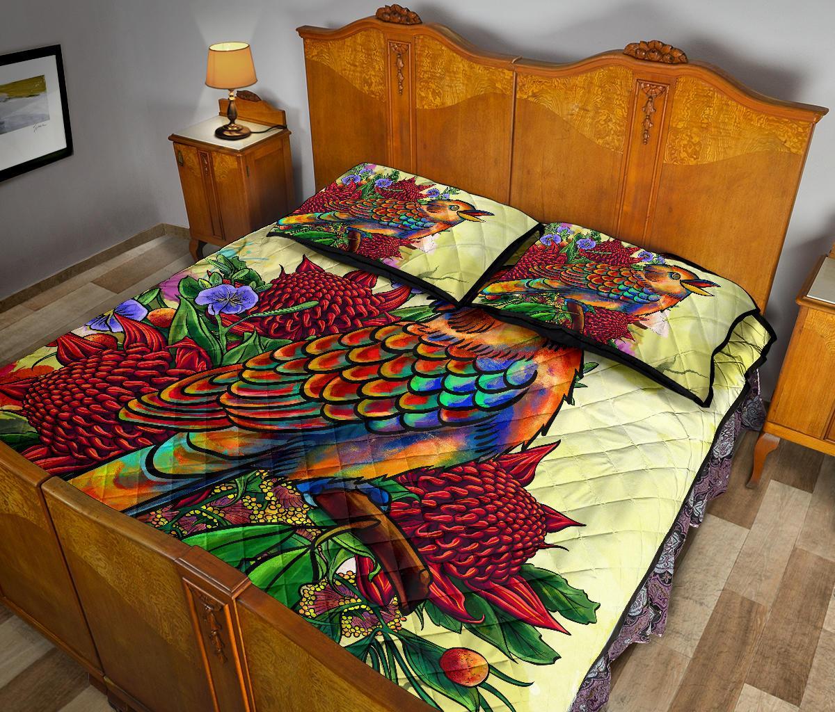 quilt-bed-set-australia-kookaburra-with-waratah