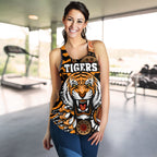 (Custom Personalised) Tigers Women's Racerback Tank Wests Tiger Skin Style - Vibe Hoodie