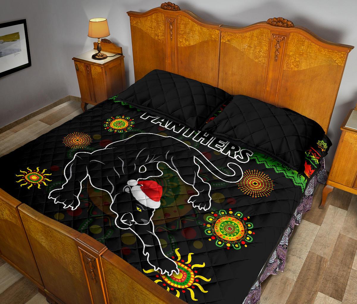 penrith-panthers-christmas-quilt-bed-set-indigenous