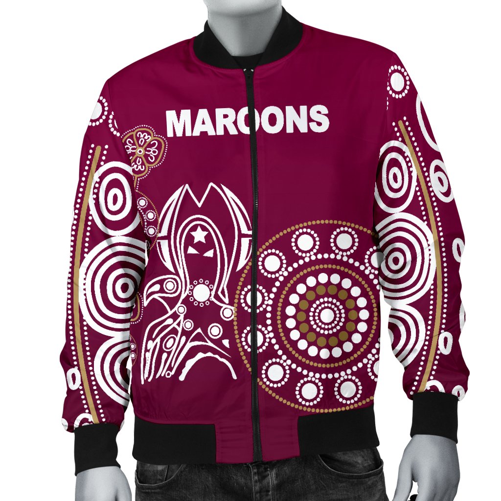 queensland-mens-bomber-jacket-maroons-simple-indigenous
