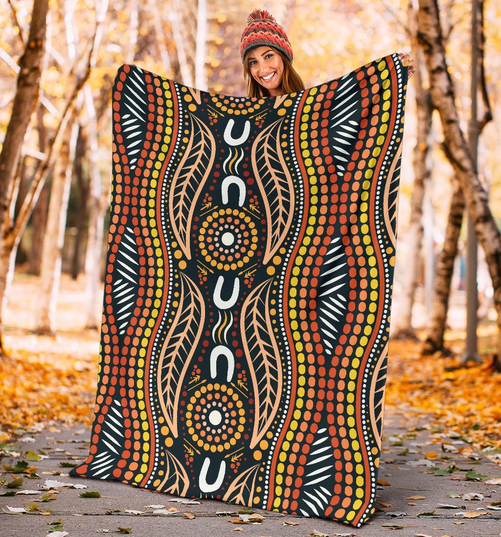 premium-blanket-indigenous-dot-painting