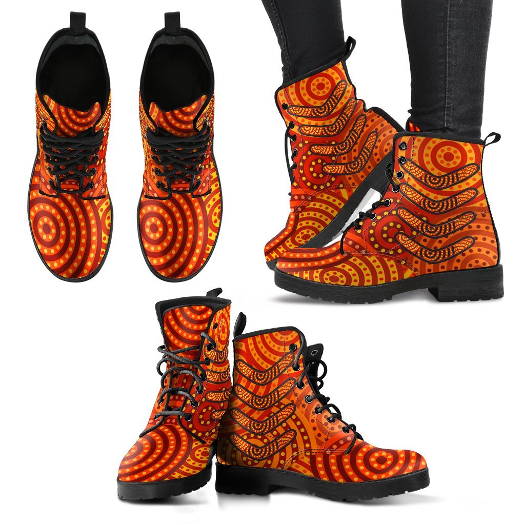 aboriginal-leather-boots-aboriginal-boomerangs-and-dot-circle