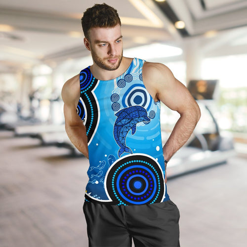 aboriginal-mens-tank-top-dolphin-and-aboriginal-dot-patterns