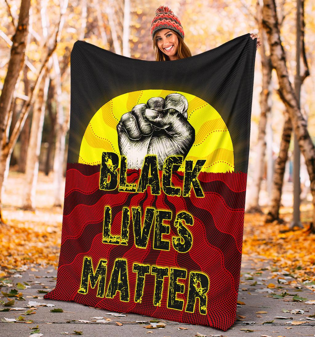 premium-blanket-aboriginal-black-lives-matter-sun-dot-painting