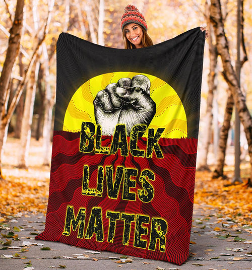 premium-blanket-aboriginal-black-lives-matter-sun-dot-painting