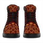 aboriginal-boots-circle-dot-painting-aussie-flowers-all-season