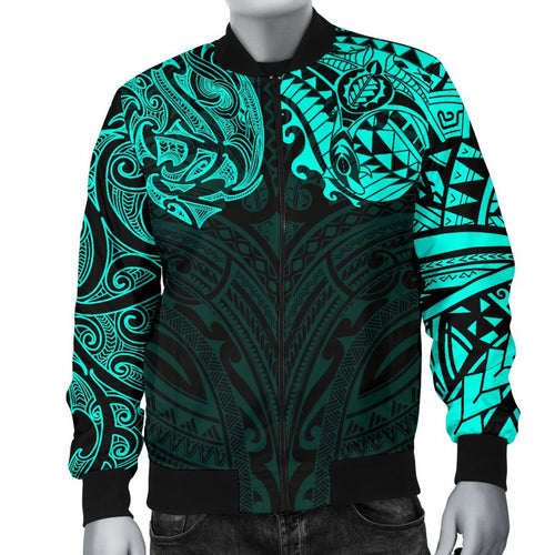 new-zealand-mens-bomber-jacket-maori-polynesian-tattoo-turquoise