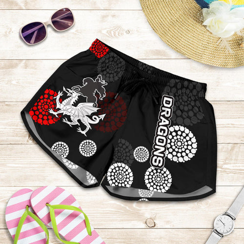 St. George Illawarra Dragons All Over Print Women's Shorts Aboriginal