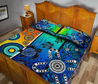 aboriginal-quilt-bed-set-indigenous-turtle-dot-painting-art