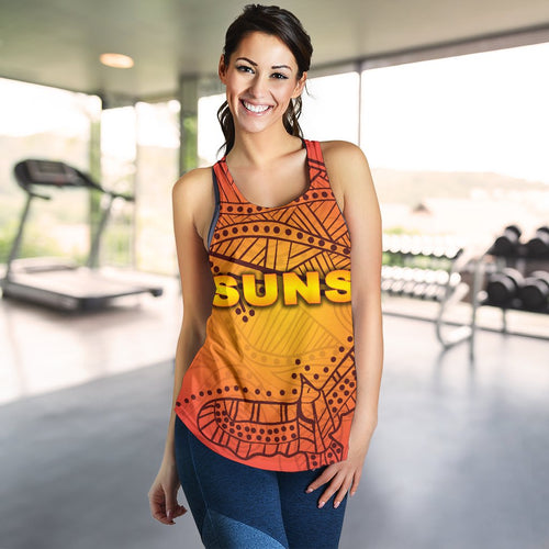 Gold Coast Women Racerback Tank Suns Simple Indigenous - Vibe Hoodie
