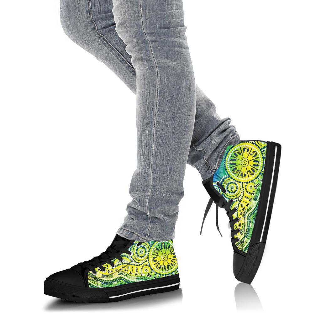 aboriginal-high-top-shoes-dot-painting-indigenous-circle-patterns