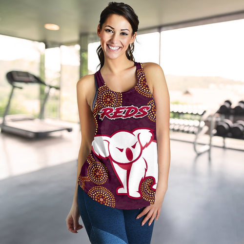 Queensland Women Racerback Tank Indigenous Reds - Vibe Hoodie