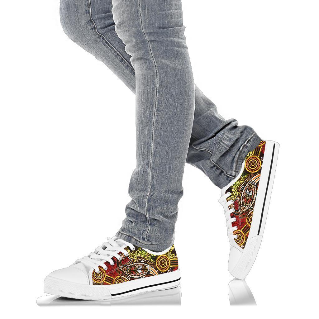 aboriginal-low-top-shoe-kangaroo-and-lizard-dot-painting-art-bn18