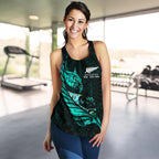 New Zealand Racerback Tank Manaia Paua Fern Wing - Turquoise - Vibe Hoodie