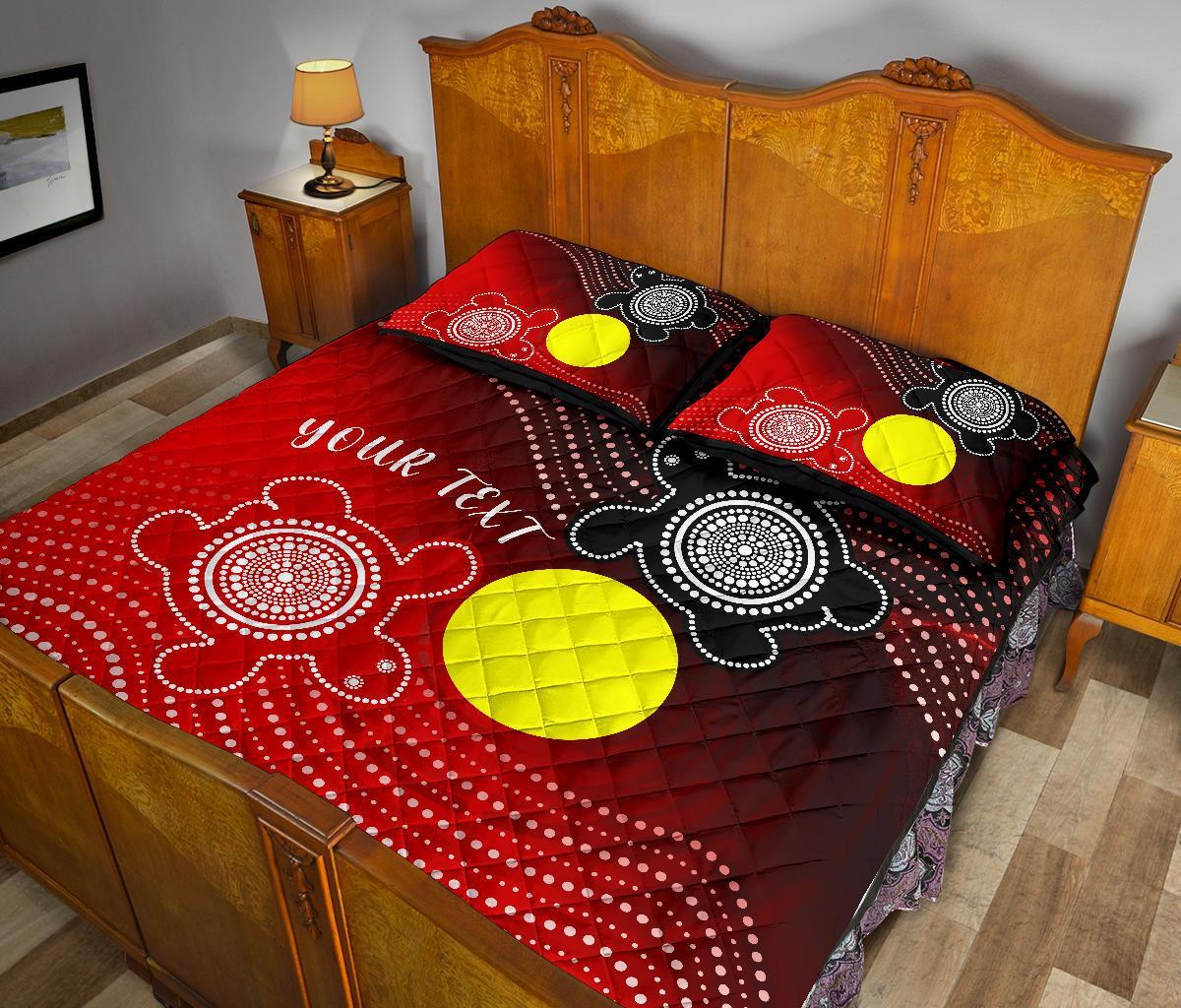 custom-aboriginal-quilt-bed-set-indigenous-circle-dot-painting-style