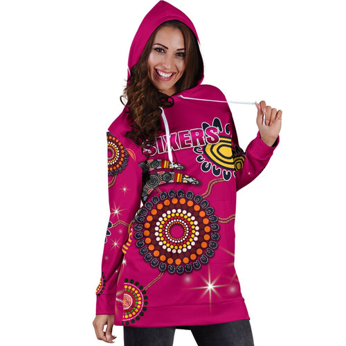 sydney-womens-hoodie-dress-sixers-indigenous-magenta