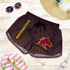 Brisbane Women Shorts Broncos Simple Indigenous - Vibe Hoodie