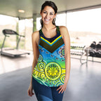 Aboriginal Racerback Tank - Dot Painting Indigenous Circle Patterns - Women - Vibe Hoodie