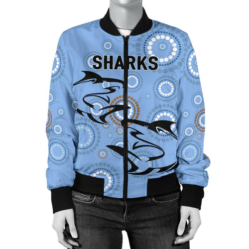 cronulla-womens-bomber-jacket-sharks-unique-indigenous