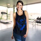 New Zealand Heart Women'S Racerback Tank - Map Kiwi Mix Silver Fern Blue - Vibe Hoodie