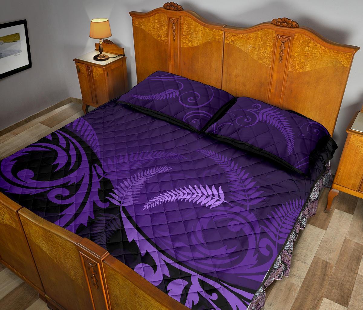 quilt-bed-set-nz-silver-fern-purple-1