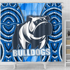 bulldogs-shower-curtain-indigenous-snappy