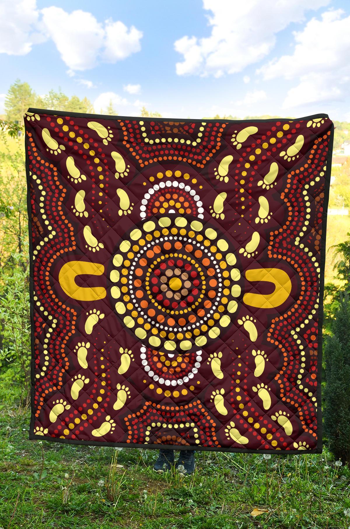 aboriginal-premium-quilt-indigenous-circle-footprint