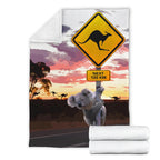 premium-blanket-koala-blanket-kangaroo-sign-sunset-landscape-art