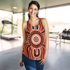 Aboriginal Women's Racerback Tank - Indigenous Art Patterns Ver02 - Vibe Hoodie