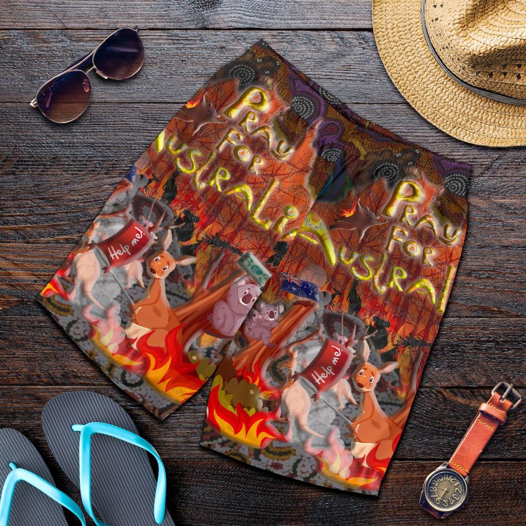pray-for-australia-mens-shorts-aboriginal-pattern-love-australia