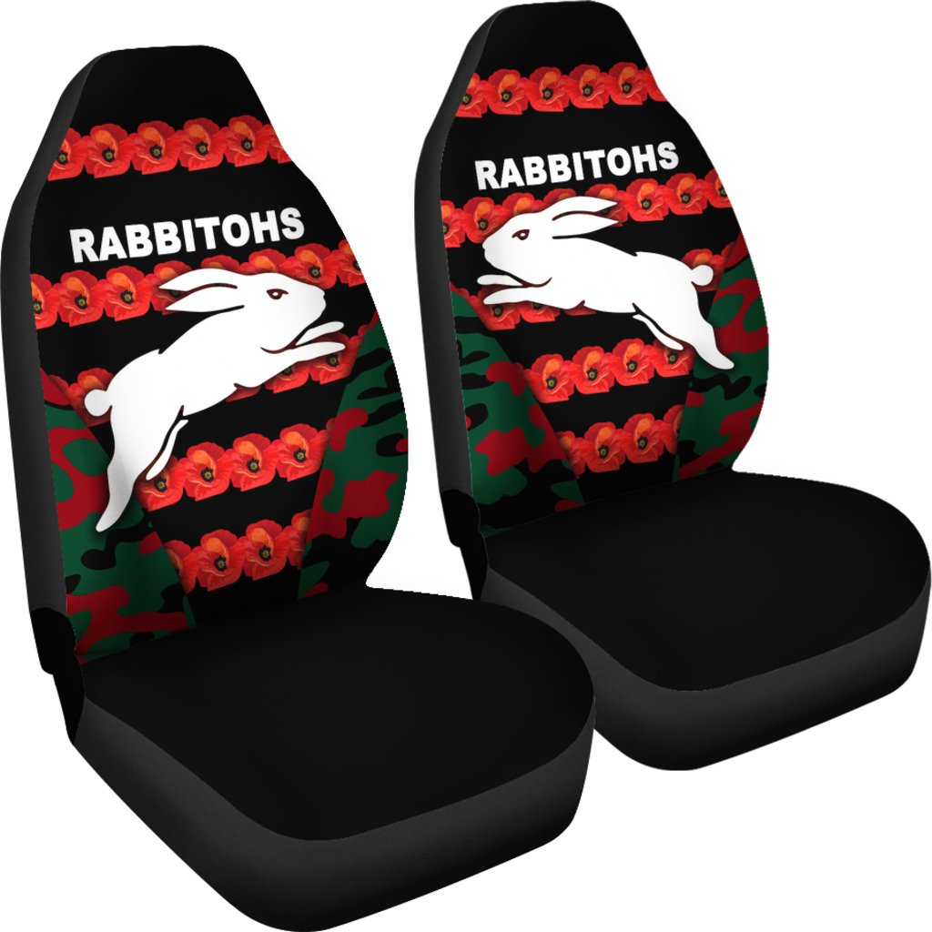 south-sydney-rabbitohs-car-seat-covers-anzac-day-poppy-flower-vibes