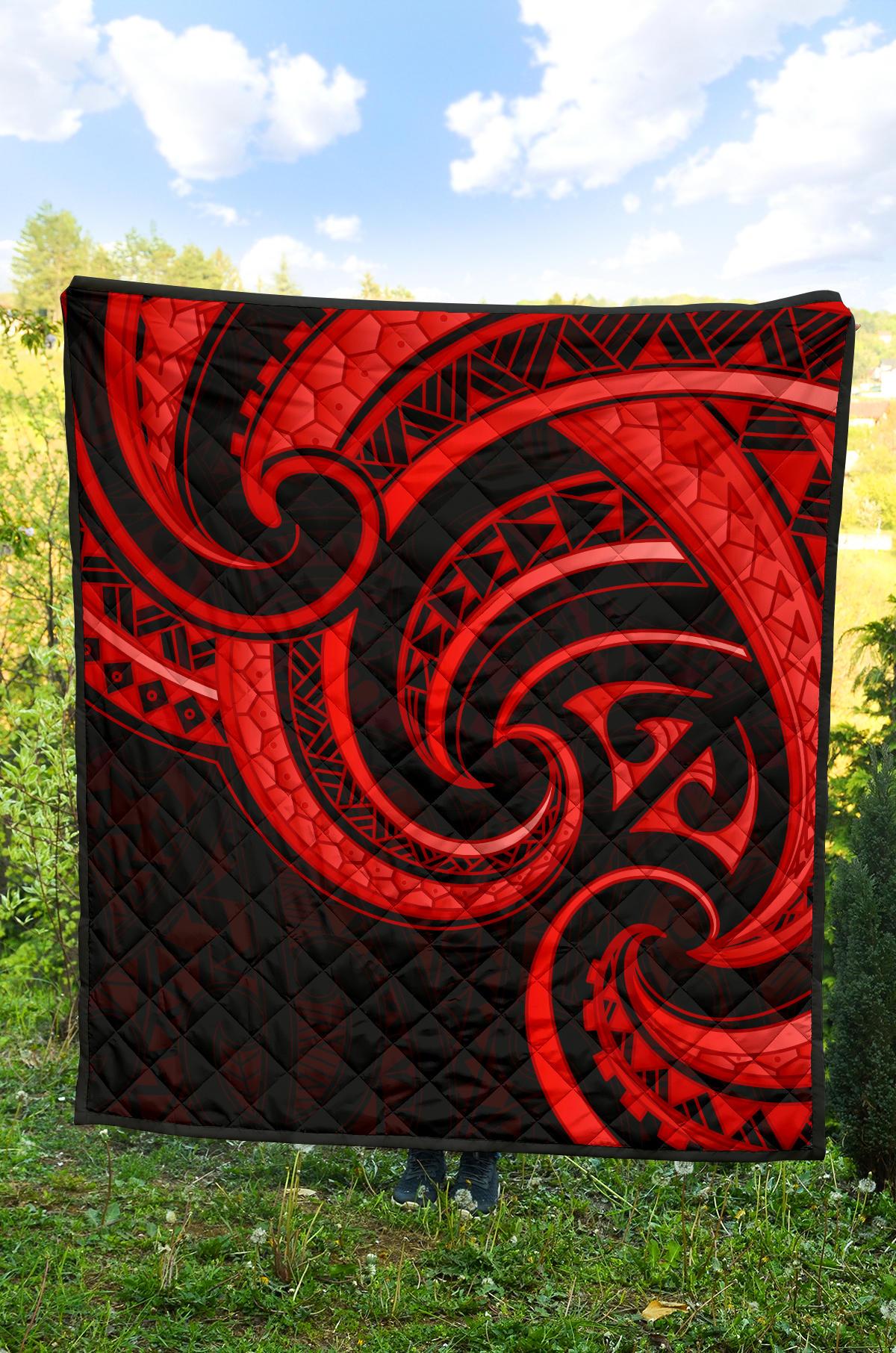 new-zealand-maori-mangopare-premium-quilt-polynesian-red