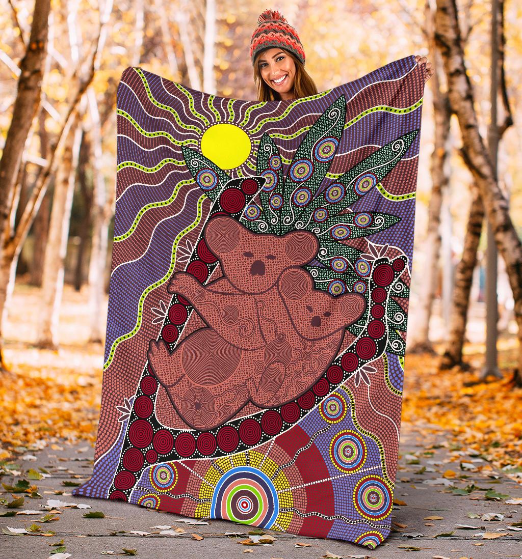 premium-blanket-koala-blanket-aboriginal-patterns