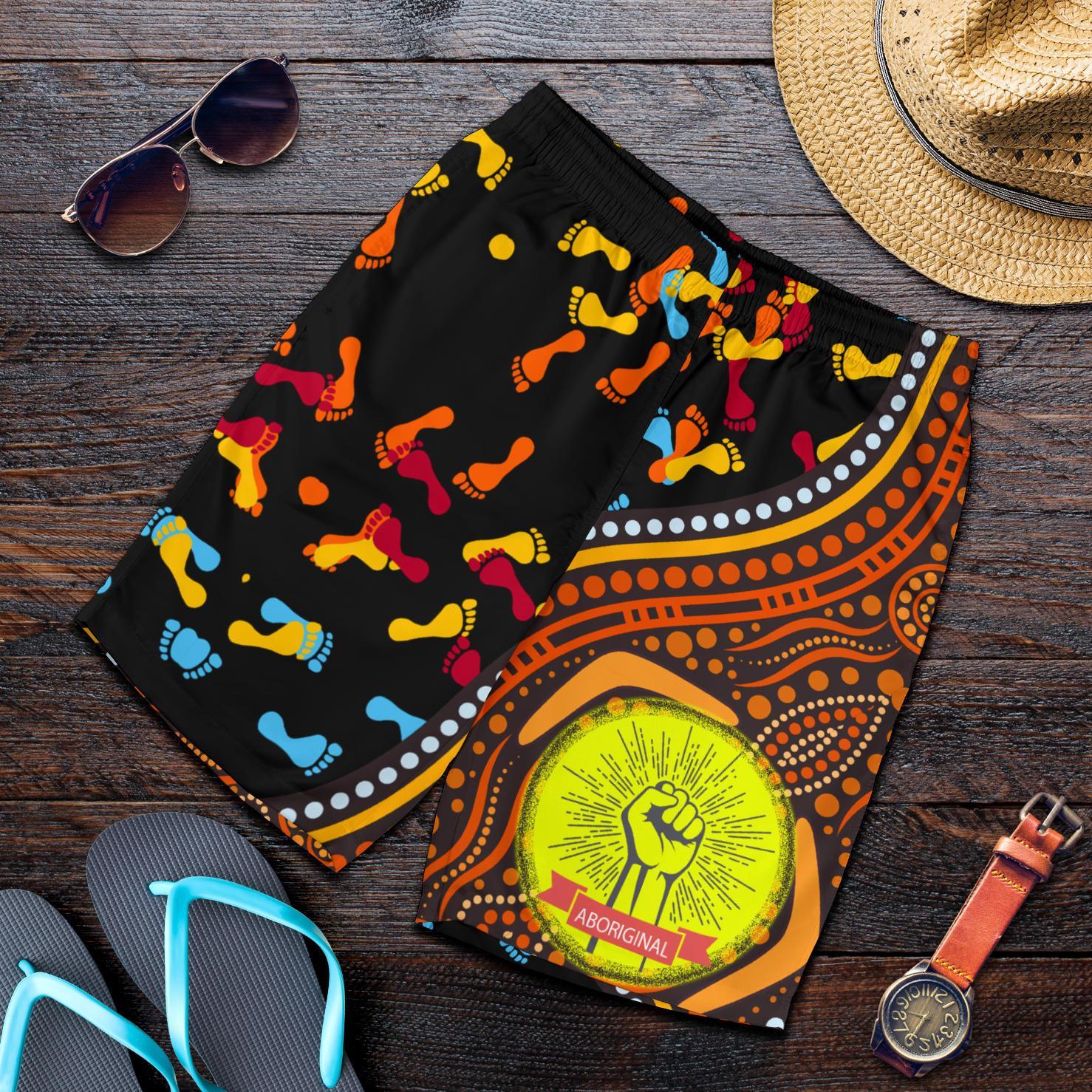 shorts-men-aboriginal-style-flag-dot-painting