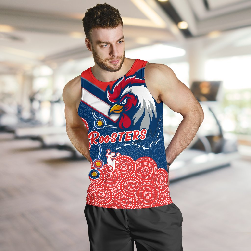 combo-men-tank-top-and-men-short-roosters-red-aboriginal-rugby