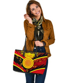 aboriginal-leather-tote-bag-indigenous-flag-with-footprint-hand-art