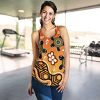 Aboriginal Women's Racerback Tank  - Indigenous Art Patterns Ver04 - Vibe Hoodie