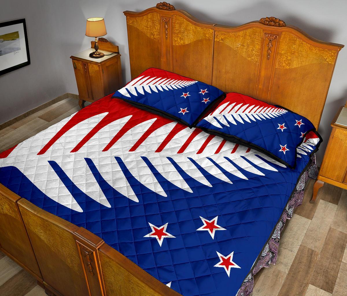 new-zealand-flag-silver-fern-red-white-and-blue-quilt-bed-set