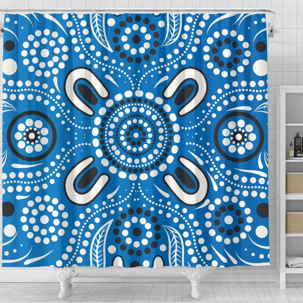 aboriginal-shower-curtain-indigenous-circle-dot-painting-blue-color